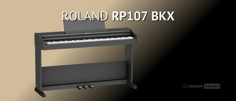 De Roland RP107-BKX is een compacte digitale piano met hoogwaardige klanken en functies, perfect voor beginners en kleine ruimtes.