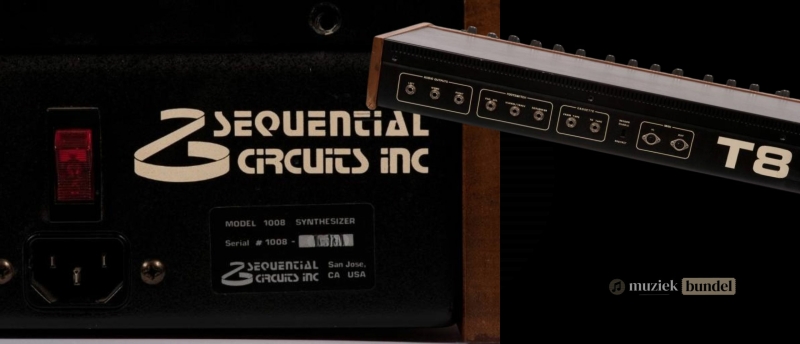 Technologische betekenis van de Prophet T8 | Muziekbundel.nl Achterkant en techniek van de Prophet T8 Synthesizer door Muziekbundel