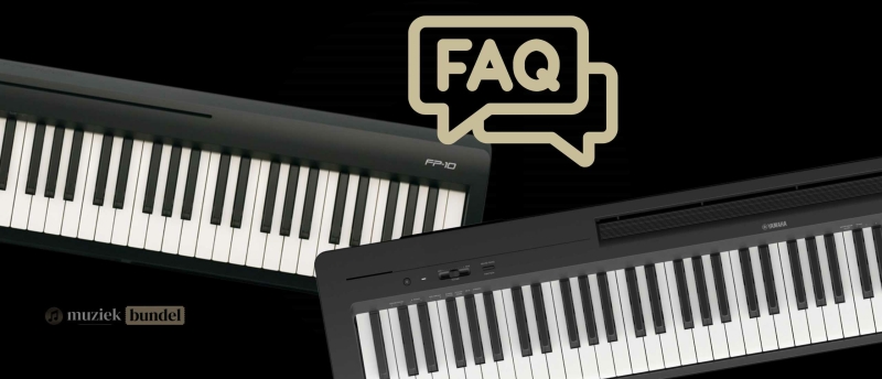 Uitgebreide FAQ over de Roland FP-10 en Yamaha P-145 met antwoorden op veelgestelde vragen over klavier, klank, functies en gebruiksgemak.