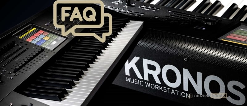 Antwoorden op veelgestelde vragen over de Korg Kronos 3, van specificaties en compatibiliteit tot live-optredens en studio-gebruik.