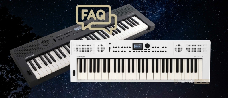 Antwoorden op veelgestelde vragen over de Roland GO KEYS 5 keyboard.