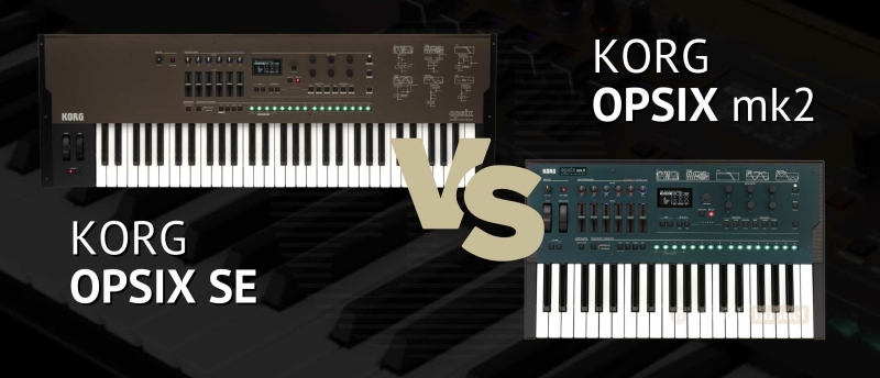 Vergelijking van functies en eigenschappen tussen de Korg Opsix SE en Opsix mkII synthesizers uitgelegd.