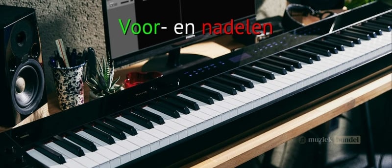 Overzicht van de voor- en nadelen van de Casio PX-S3100BK elektrische piano, inclusief draagbaarheid en klankkwaliteit.