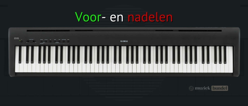 Voordelen en nadelen van de Kawai ES110 digitale piano, inclusief draagbaarheid en geluid.