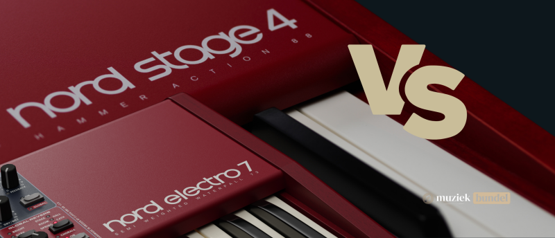 Wat is het verschil tussen de Nord Electro 7 en de Nord Stage 4? | Muziekbundel.nl Vergelijking tussen de Nord Electro 7 en Nord Stage 4 voor live toetsenisten en professionele performers