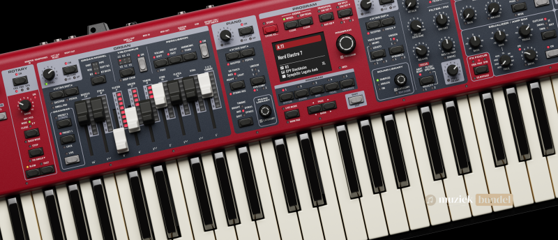 Wat maakt de Nord Electro 7 interessant? | Muziekbundel.nl Nord Electro 7 stage keyboard met snelle workflow, premium orgels en karaktervolle piano sounds voor live gebruik