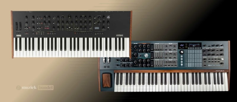 Hybride synthesizers met analoge knoppen, digitale effecten en een veelzijdige interface.