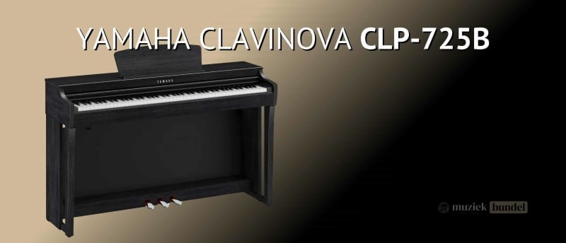 De Yamaha Clavinova CLP-725B combineert natuurgetrouwe klanken met een authentieke speelervaring en elegant design.