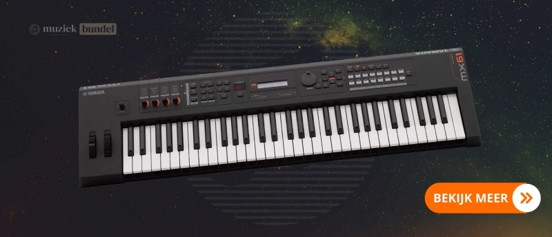 Yamaha MX61 BK MK2 Synthesizer - Zwarte 61-toetsen synthesizer met MOTIF-geluidsengine en meer dan 1000 geluiden