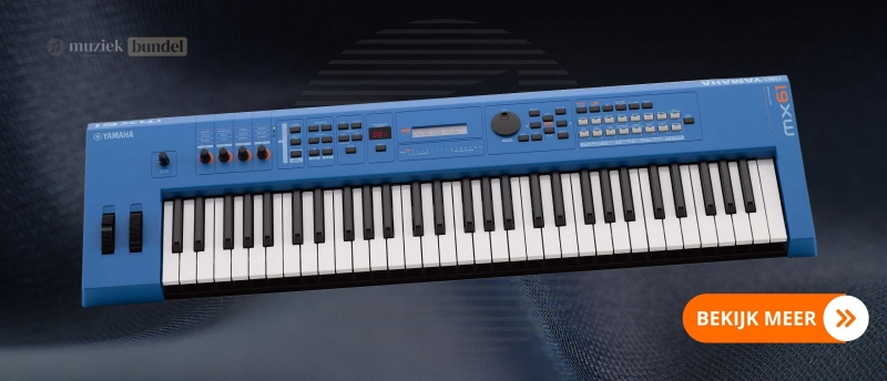 Yamaha MX61 BU MK2 Synthesizer - 61-toetsen synthesizer met meer dan 1000 geluiden en DAW-integratie