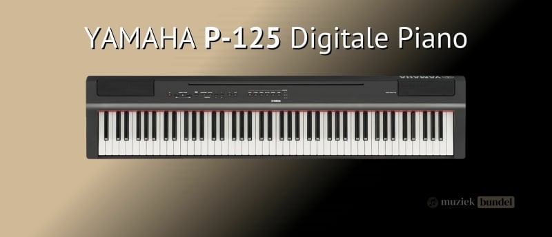 De Yamaha P-125 digitale piano biedt veelzijdigheid, betrouwbaarheid en een realistische speelervaring voor pianisten van elk niveau.