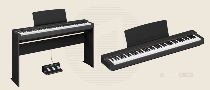 Yamaha P-225 met het GHC-toetsenbord voor een gewogen en realistisch speelgevoel.