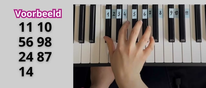 Zelf piano leren spelen met nummers - getallen