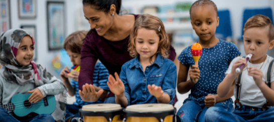 muziekles voor kinderen van 4-6 jaar