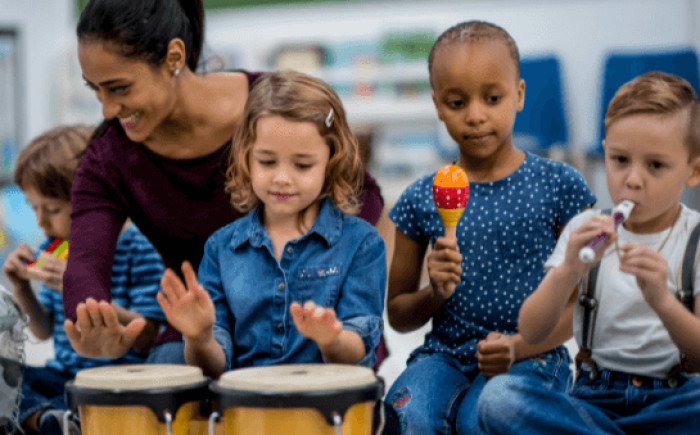 muziekles voor kinderen van 4-6 jaar