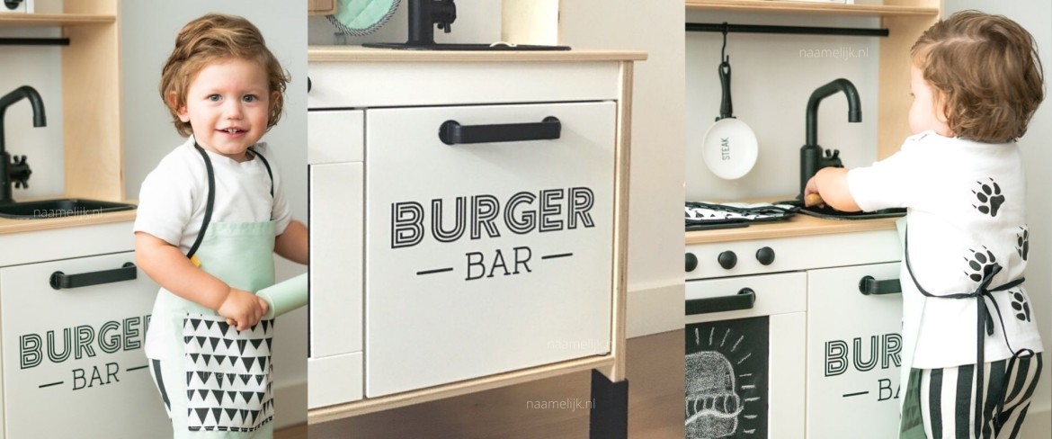 Ikea keuken sticker 'burger bar' Ikea keuken sticker 'burger bar'