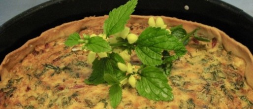 Wilde planten quiche