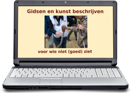 De cursus ‘Gidsen en kunst beschrijven voor wie niet (goed) ziet' staat klaar op een opengeklapte laptop