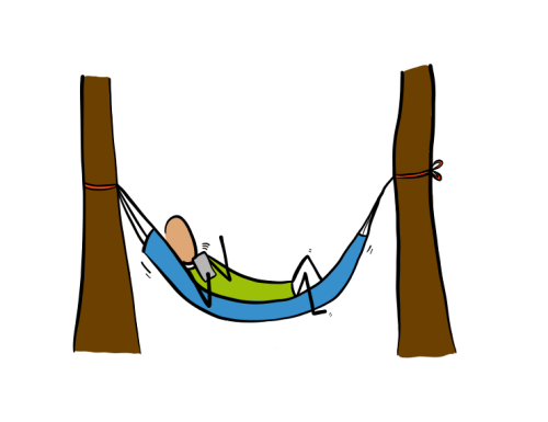 mannetje-in-hangmat