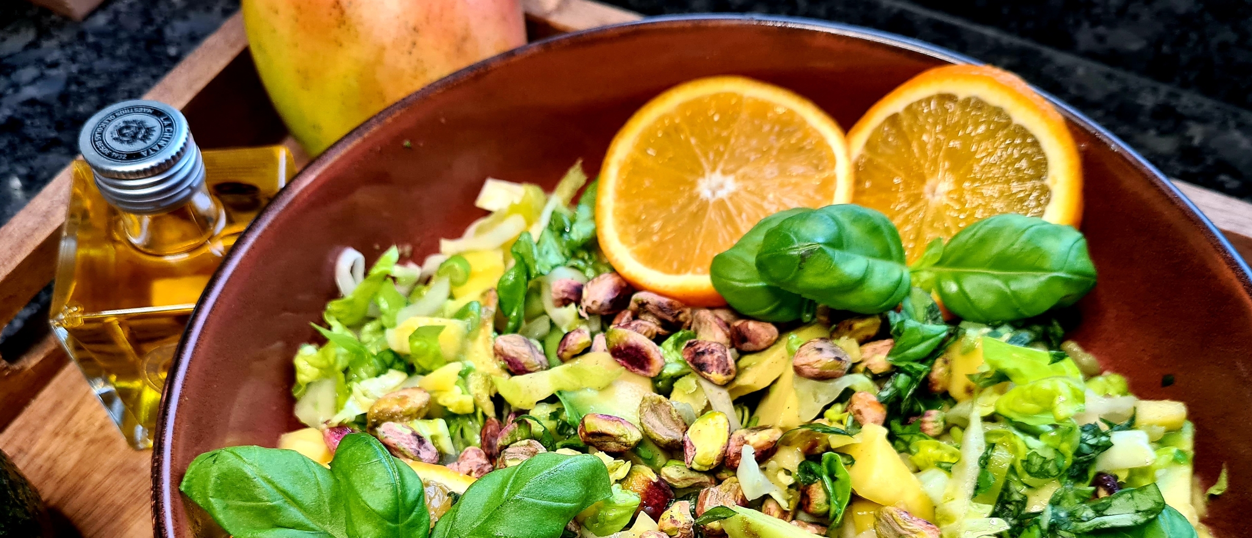 Exorfine vrij recept: Mango pistache salade