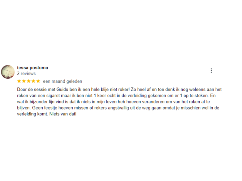 Gestopt met roken reviews