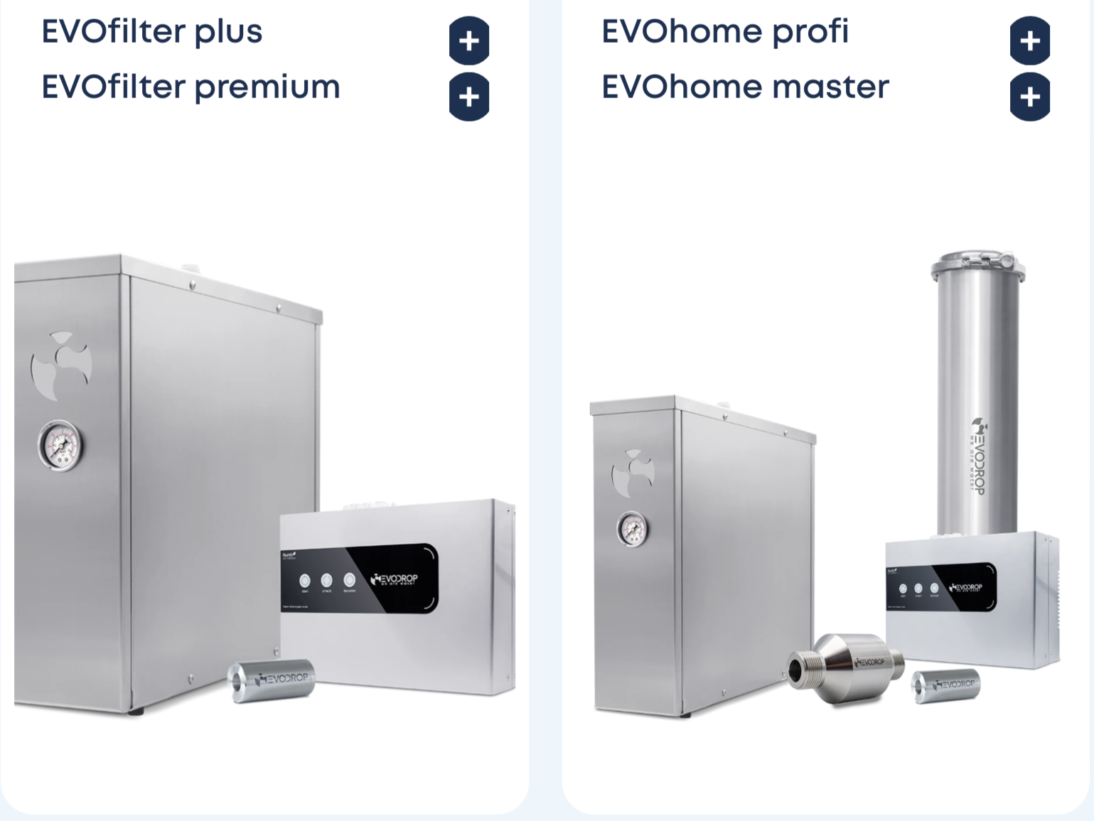 EVOdrop premium en EVOdrop Master EVOdrop premium en EVOdrop Master combinaties