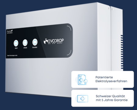 EVODROP EVObooster direct flow H2 Maker met patent