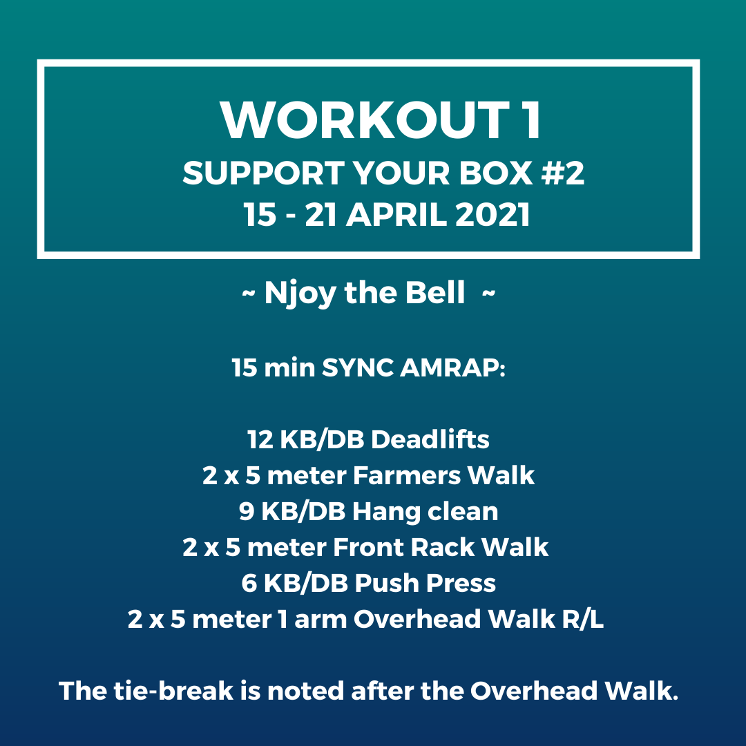 Workout 1 - Support your box 2, 15 April - 21 April 2021