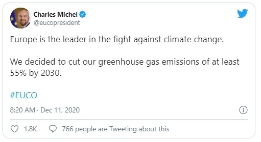 aankondiging nieuwe klimaatdoelen eu
