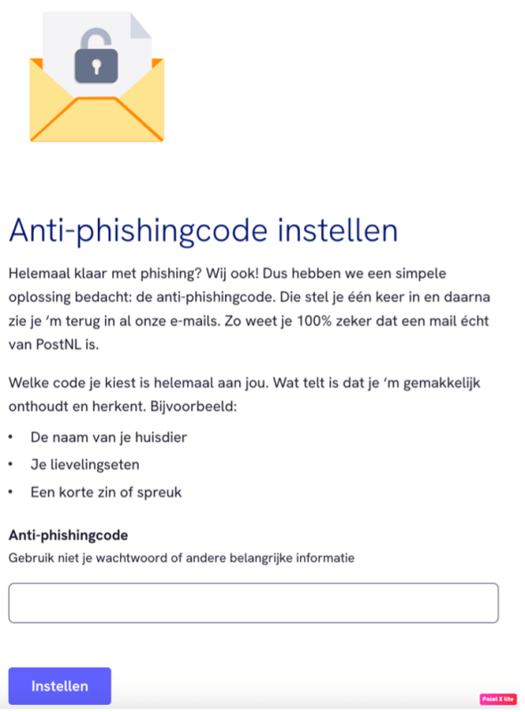 Voorkom phishing door een anti-phishingcode in te stellen bij PostNL