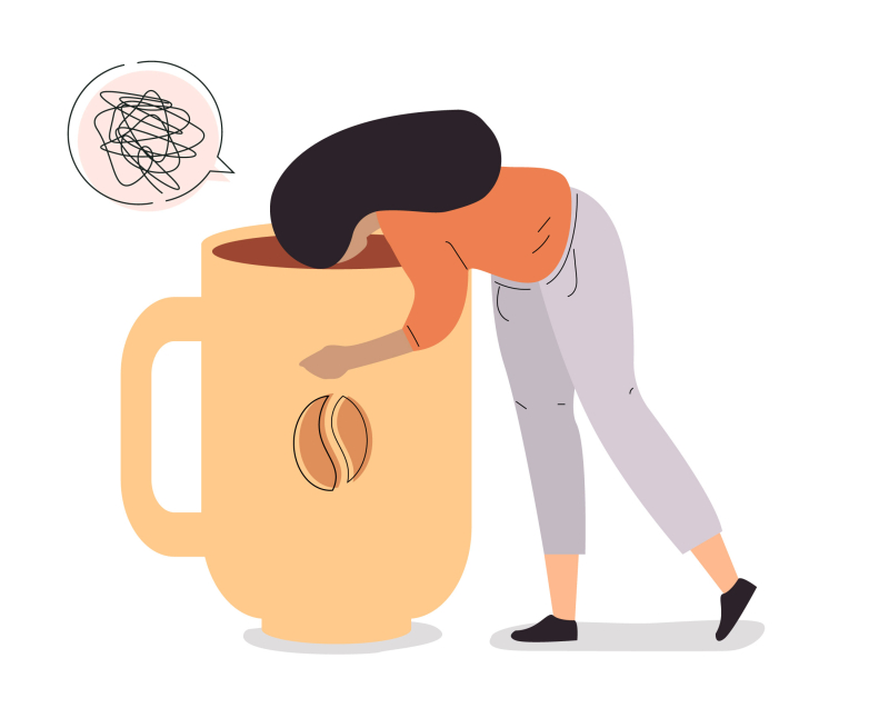 Cafeïne zorgt voor adrenalineproductie en een nerveus gevoel