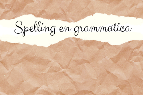 Spelling en grammatica foto - gescheurd papier