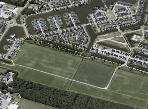 Luchtfoto nieuwbouwproject Wyldehoarne 4 in Joure