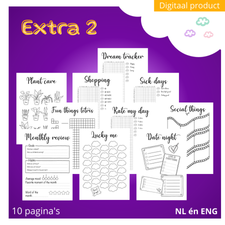 Bullet journal trackers