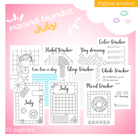 Maandbundel bulletjournal trackers