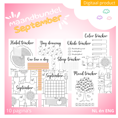 Maandbundel bulletjournal trackers