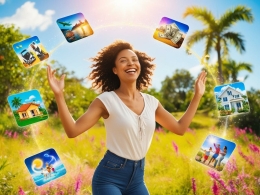 Onafhankelijke vrouw met haar dromen