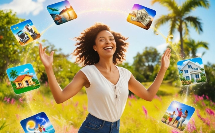 Onafhankelijke vrouw met haar dromen