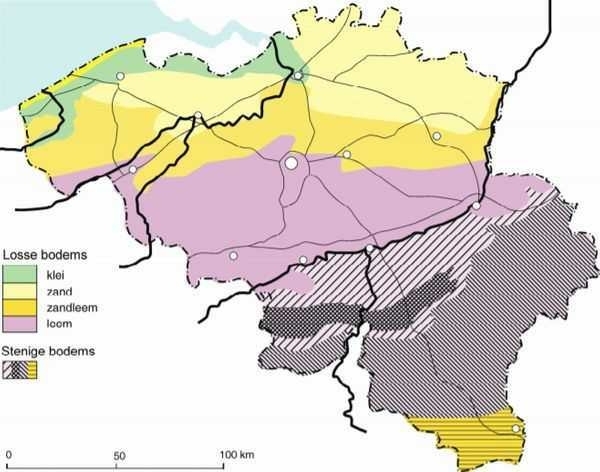 vereenvoudigde bodemkaart belgie