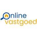 Logo: vergrootglas met woning in samen met titel 