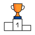 trofee die uw win win win van onze dienstverlening afbeeldt