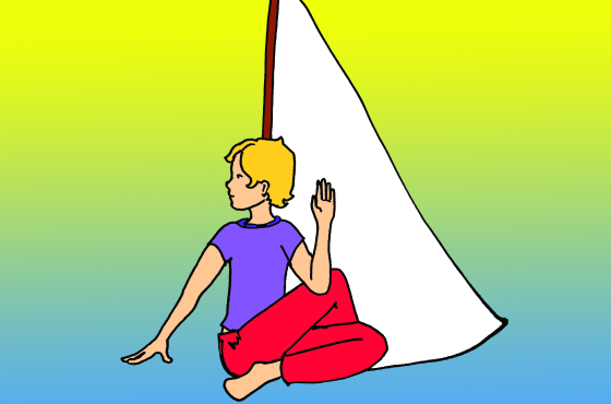 gedraaide houding kinderyoga
