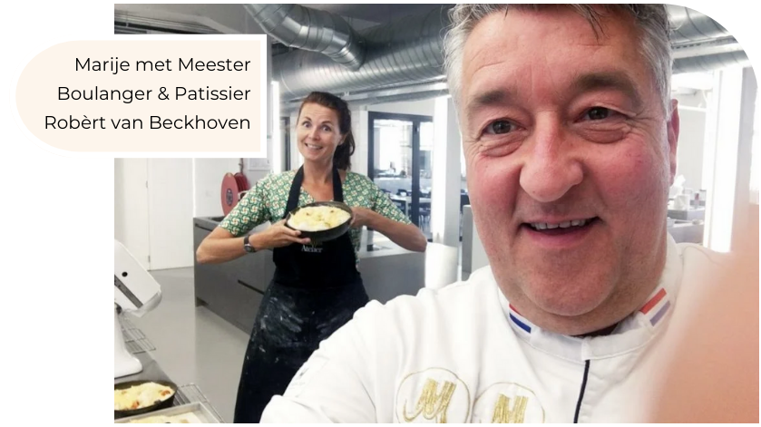 Marije met Meester Boulanger Patissier Robert van Beckhoven