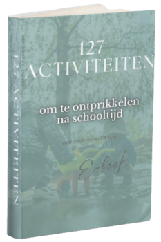 Gratis E-book met 127 ontprikkelende activiteiten voor kinderen van 2-10 jaar, ontworpen om kinderen te helpen ontspannen en ontprikkelen na drukke dagen.