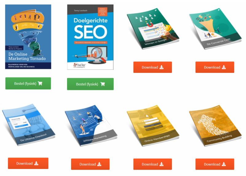 In IMU Plus zijn alle online marketing boeken van IMU te vinden die jij kunt gebruiken om je online marketing strategie te verbeteren. De meeste online marketing boeken van IMU zijn gratis te downloaden.