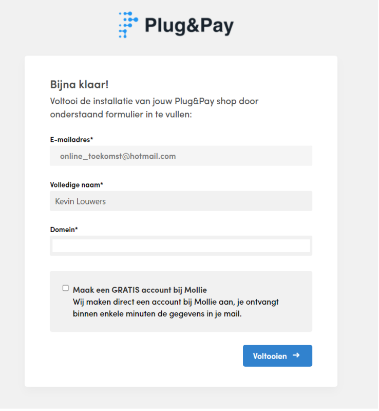 De Plug en Pay betaal software is een belangrijke schakel in het online business proces. Deze pagina zie je wanneer je de software test!
