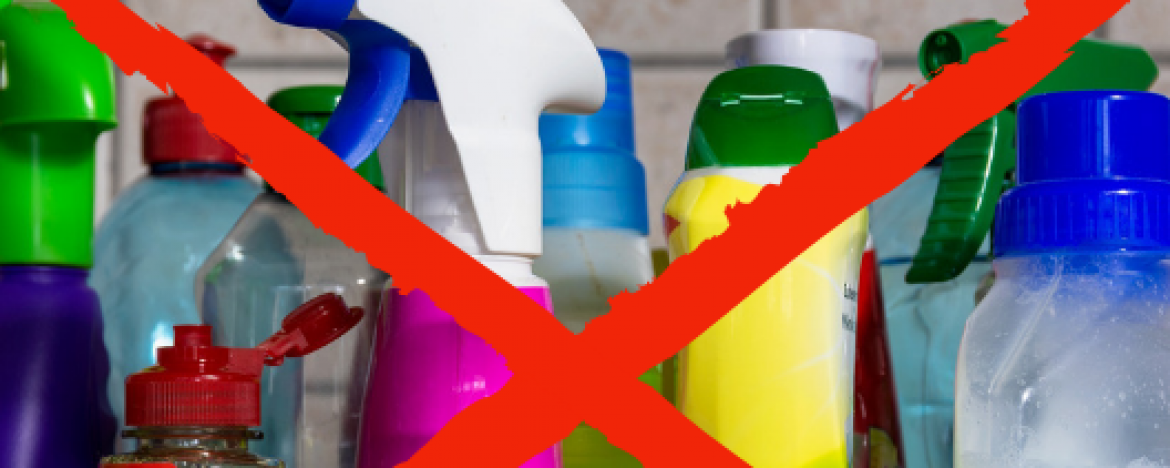 Nul afval concept voor schoonmaakmiddelen