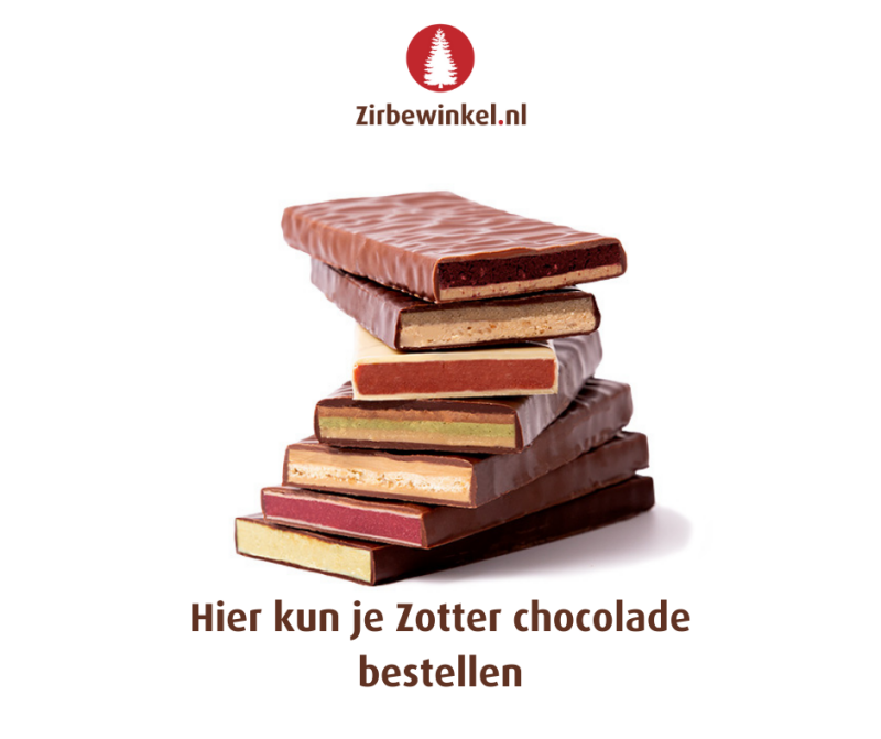Bio chocolade uit Oostenrijk kunt je kopen bij de Zirbewinkel
