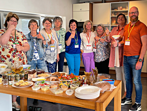 Groepsfoto masterclass met 3-D opstellingen
