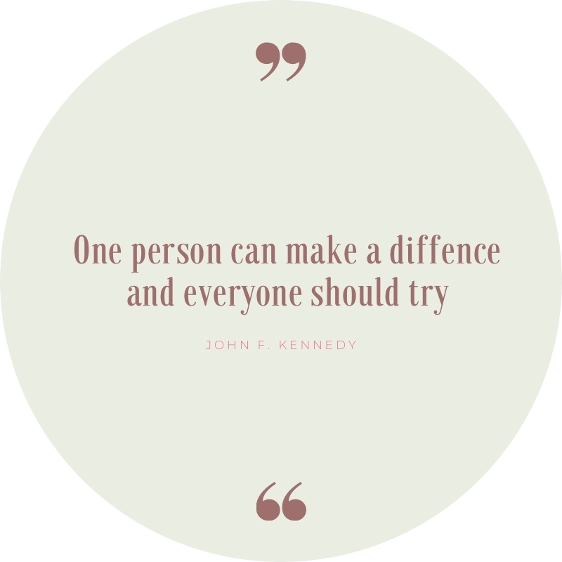 One person can make a difference